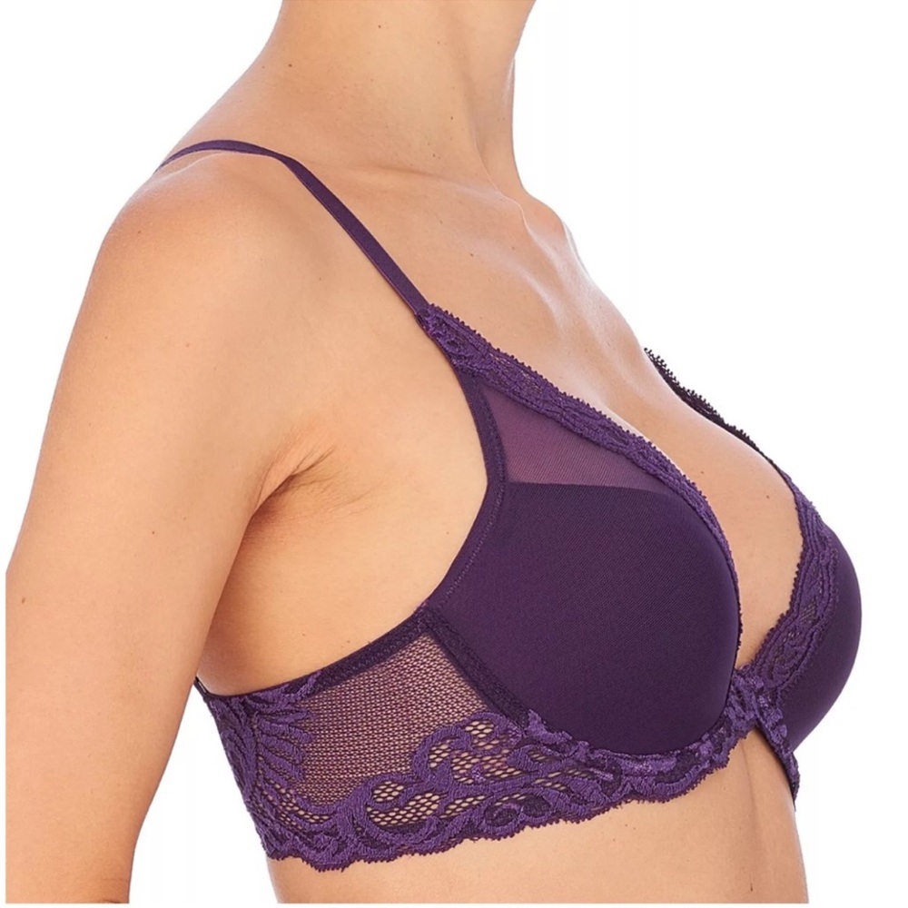 Natori Feathers Plunge Bra in Allium Size 32DD - Picture 3 of 10